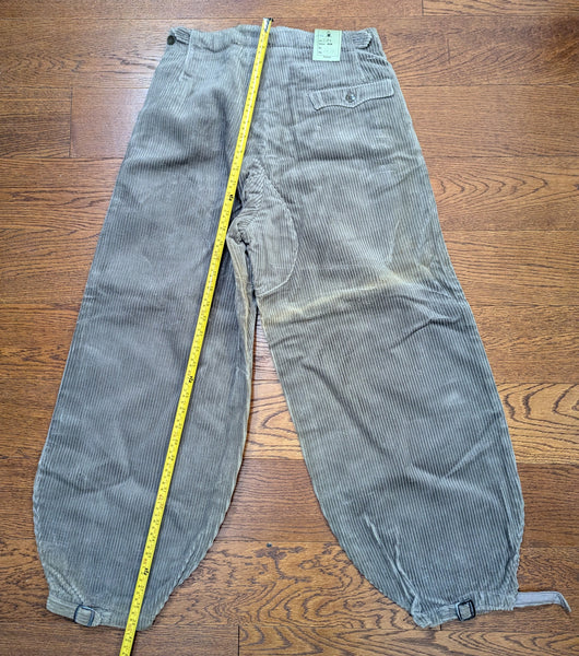 German Gray Corduroy Gray Plus Four Trousers (Small)