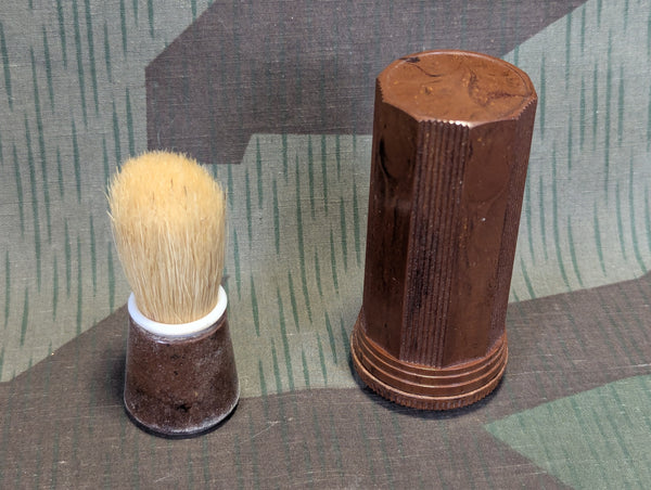 Bakelite Shaving Brush Container and Brush