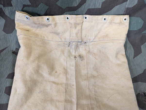 German Tan Canvas with Red Stripe Bag