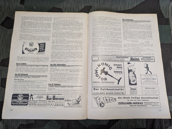 Canoe Sport Magazine 20 Mai 1939 Heft 12