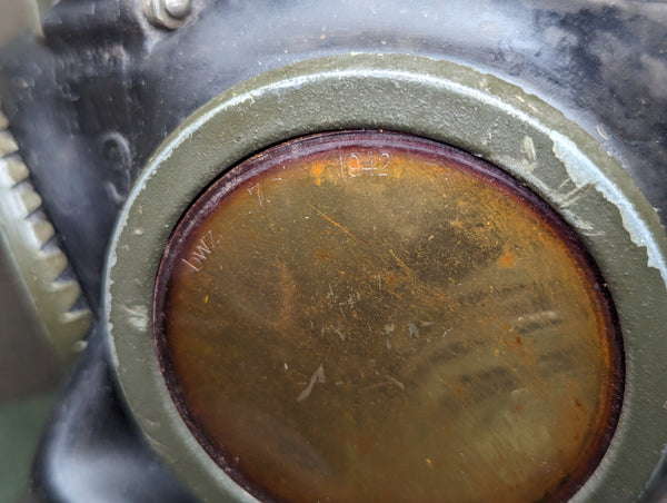 M38 Gas Mask in Late War Can with Lenses, Cloth, and Retainer