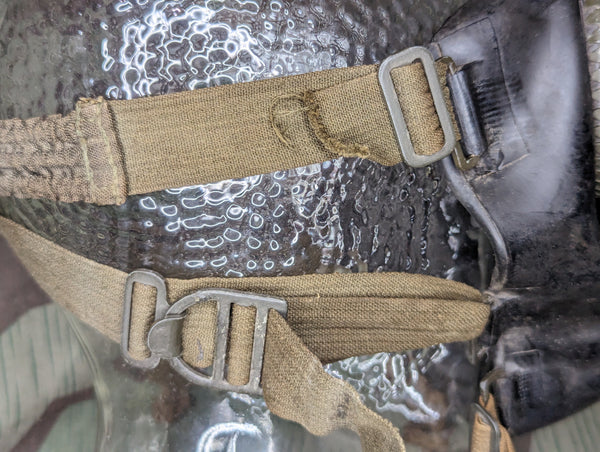 M38 Gas Mask in Late War Can with Lenses, Cloth, and Retainer