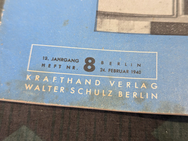 Kraftfahrzeug Handwerk Heft 8 24 February 1940 Krafthand