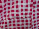 Red and White Gingham Dress <br> (B-41" W-32" H-40")
