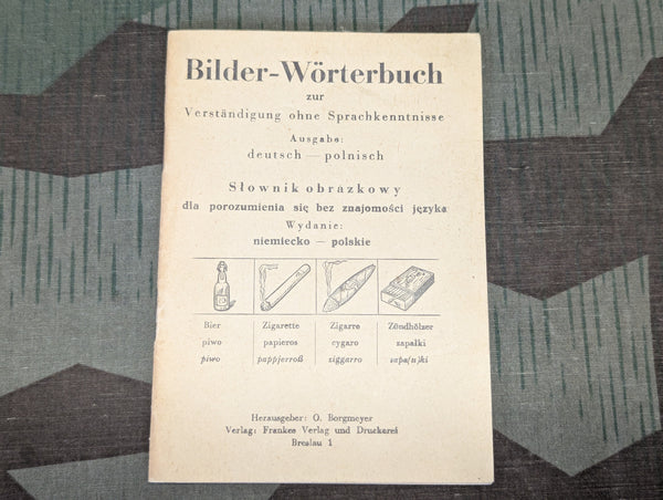 Original German-Polish Dictionary w/ Pictures