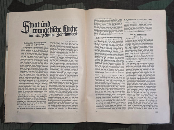 Der Schulungsbrief NSDAP Magazine August 1937 Church & State