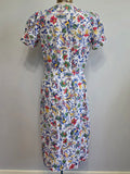Brightly Colored Flower Print Dress <br> (B-38" W-28" H-33")
