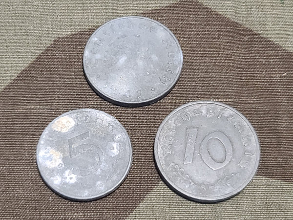 5 & 10 Reichspfennig Coins 1940 & 1941 (Lot of 3)