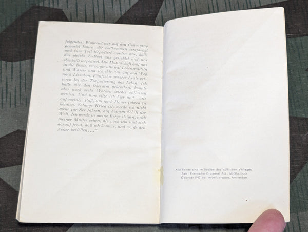 Sklaven der Convoys 1942 Book w Signiature