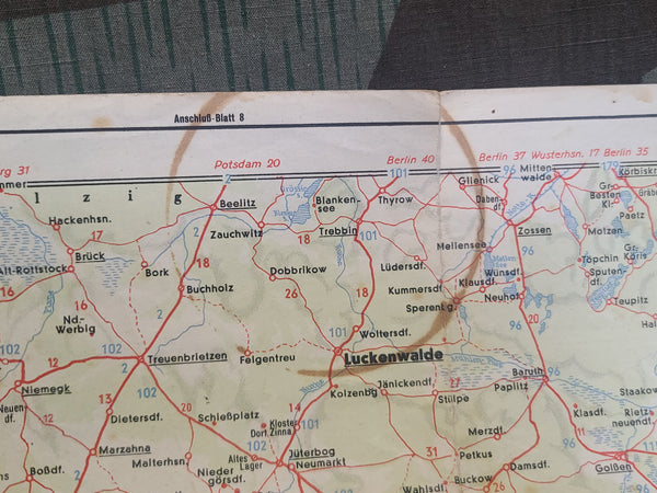 Original Shell Map of Anhalt Thüringen Sachsen