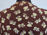 Brown Peplum Dress <br> (B-43" W-34" H-39")