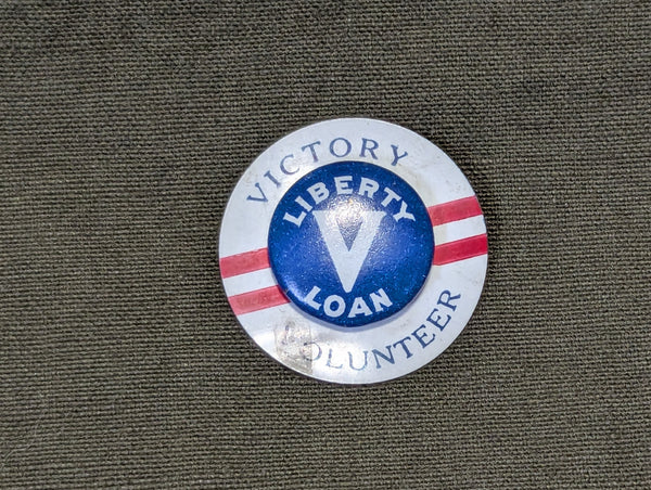 Victory Volunteer Liberty Loan Pin on Card