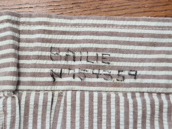 Army Nurse Seersucker Jacket and Trousers <br> (B-42" W-32" H-42")