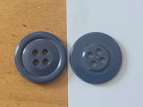 Blue/Gray Buttons (Lot of 10) ~7/8" (21mm)