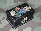 Wood Edelweiss Hand Painted Jewelry Box