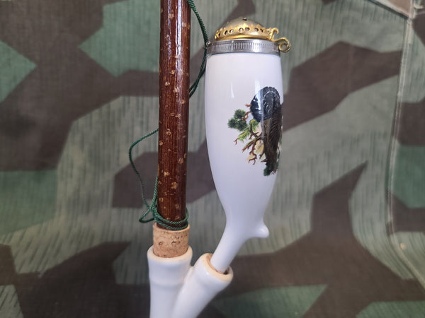 Grouse Hunting Motif Traditional German Pipe