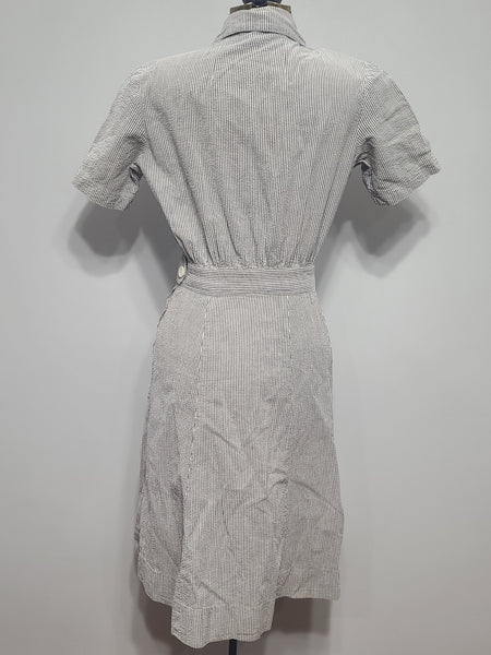 WAVES Seersucker Work Dress <br> (B-36" W-25" H-30")