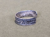 V for Victory Morse Code Ring Sterling 925 ASW