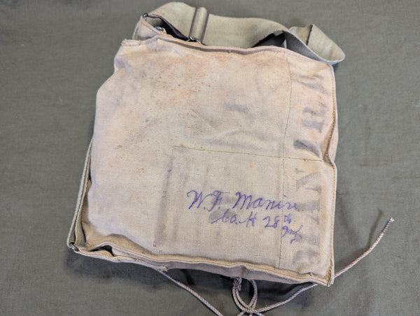 Original 1917 US Gasmask Size 3 Named W.F.Manire