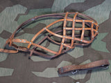German Leather Dog Muzzle and Collar