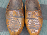 Andenken Belgien Krieg 1914-16 Tiny Wood Shoes Trench Art