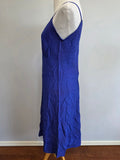 Blue Flower Print Dress and Slip <br> (B-37" W-33" H-37")