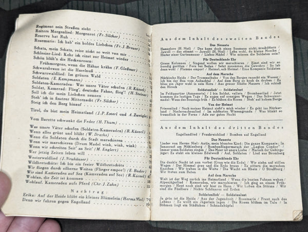 Das Neue Soldaten Liederbuch Soldier's Song Book Heft 1
