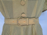 Lightweight Yellow Stripe Dress <br> (B-40" W-28" H-40")