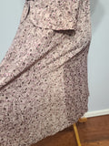 Lavender Rose Print Dress <br> (B-41" W-34" H-42")