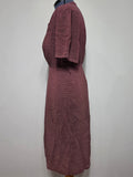 Maroon Dress with Tiny Polka Dots <br> (B-46" W-38.5" H-46")