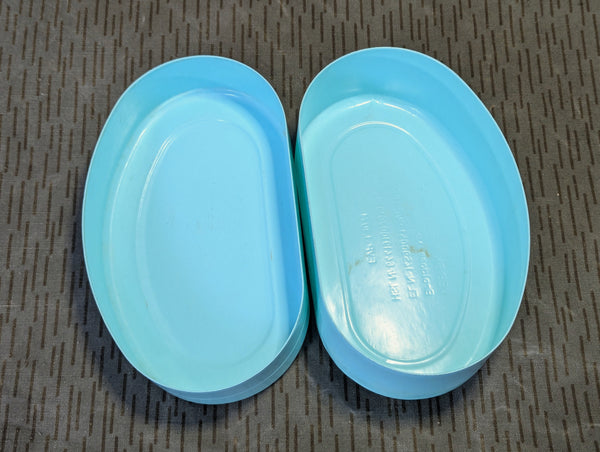 East German Teal Bread Container Glück Auf