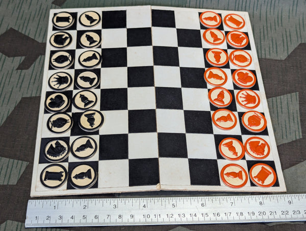 Feldpost Chess Game Set Schach Mühle Dame Complete