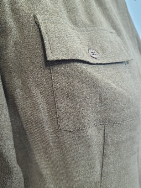 Women's WAC OD Wool Blouse (Air Corps Patch) <br> (40" Bust)