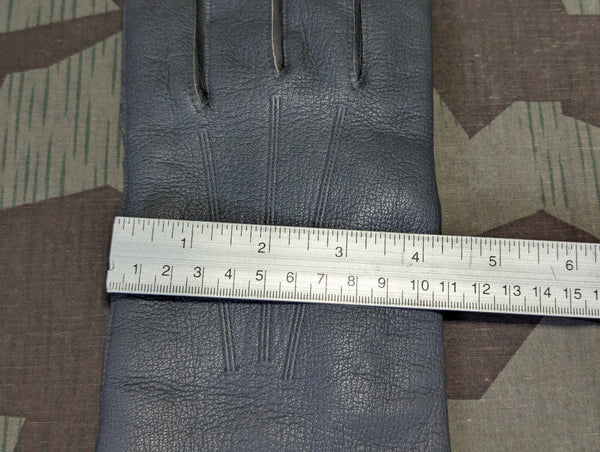 German Insulated Gray Leather Gloves 9 1/2