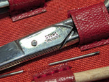 German Red Leather Pocket Hygiene Kit DRP