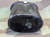 Black Enamel Food Container with Handle Sfinx