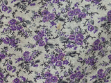 Purple Flower Print Dress <br> (50" Bust)