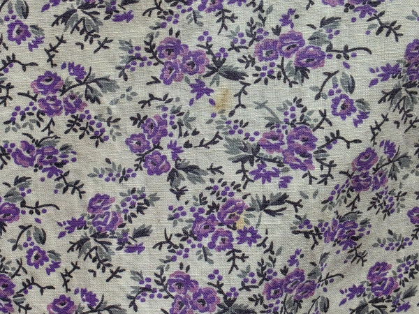 Purple Flower Print Dress <br> (50" Bust)