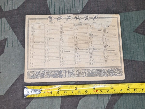 1945 Small Calendar (Postcard Size)