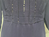 Dark Blue Rayon Dress with Polka Dots <br> (B-46" W-37" H-43")