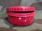 Red Speckled Butter Dish