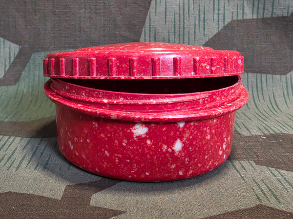 Red Speckled Butter Dish