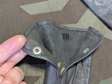 Gray Leather "Officer's" Gloves Size 8 1/2