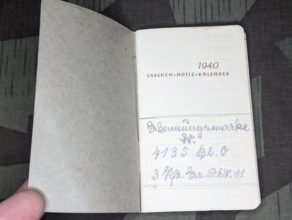 1940 Pocket Calendar Book from a Thief (Interesting Story)
