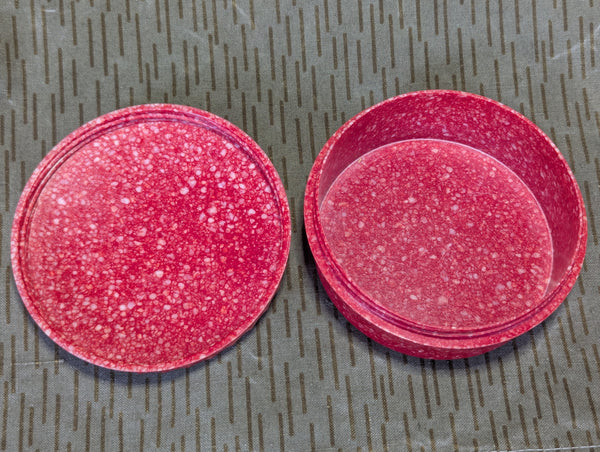 East German Red Speckled Butter Dish