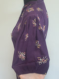 Purple Dress with Bow Print <br> (B-40" W-30" H-37")