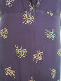 Purple Dress with Bow Print <br> (B-40" W-30" H-37")