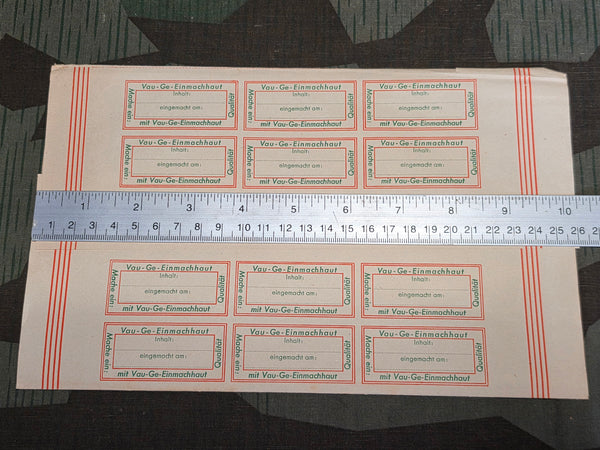 Original Vau-Ge Cellophane for Canning (Lot of 5)