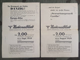 Nationalblatt Map Leaflets 1939 (Lot of 8)