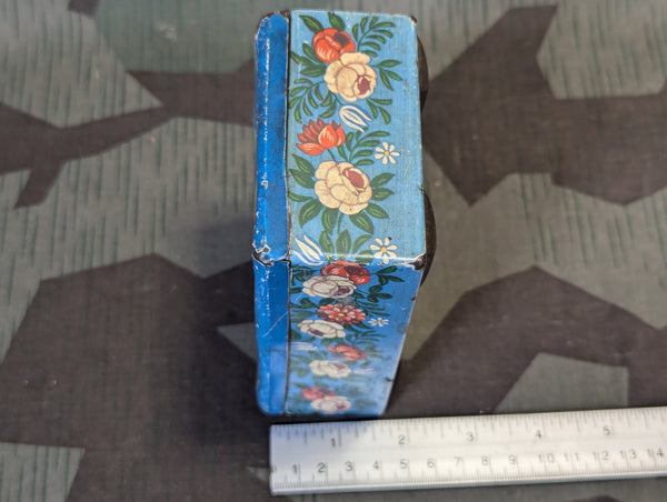 Blue Printed Cookie Tin